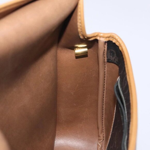 Christian Dior Honeycomb Canvas Shoulder Bag PVC Brown Gold Auth BA1926 - Picture 12 of 16